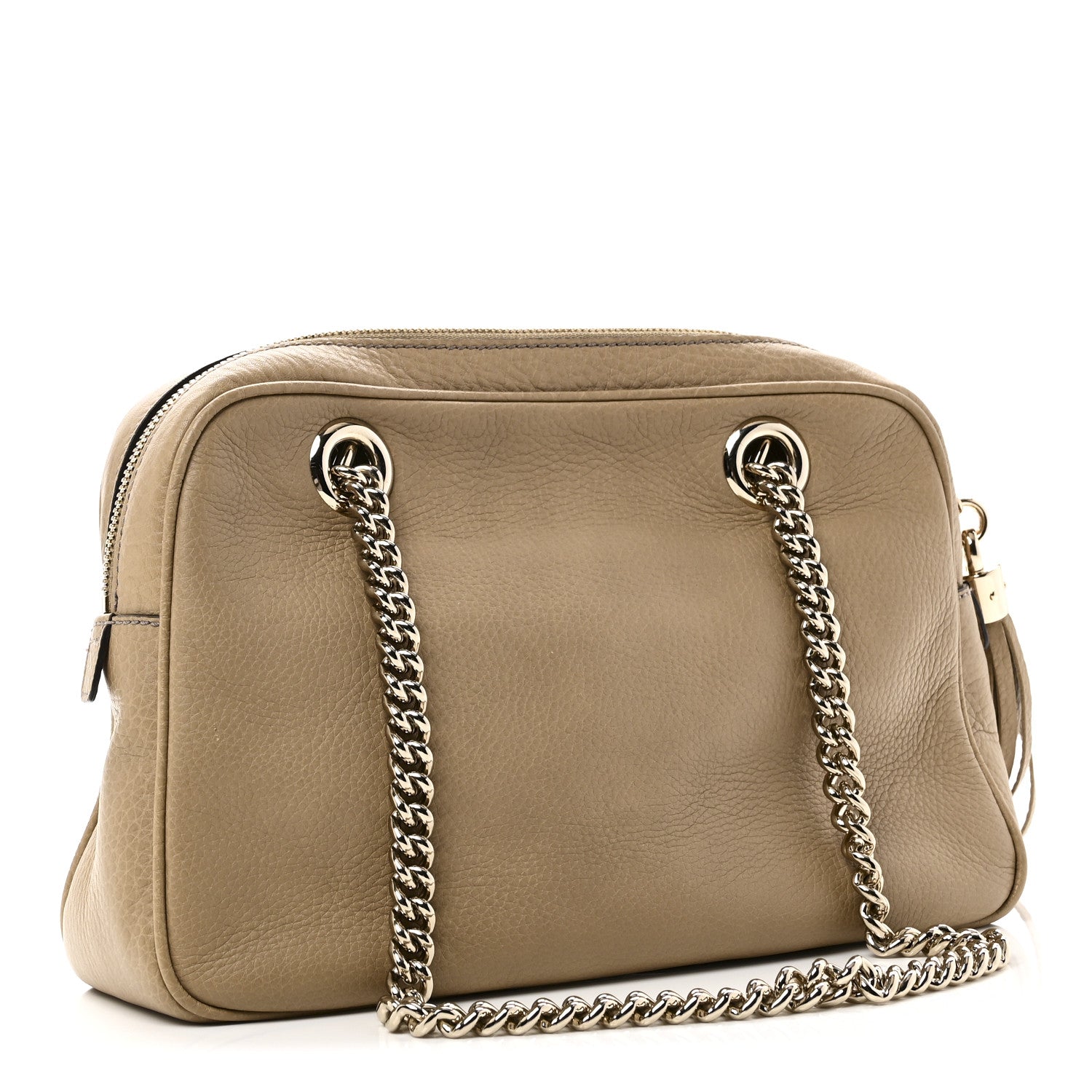 Pebbled Calfskin Small Soho Bowler Camelia