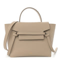 Grained Calfskin Micro Belt Bag Light Taupe