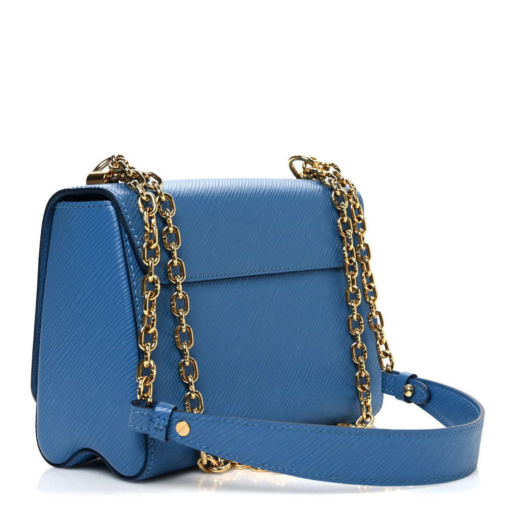 Epi Twist Shoulder Bag MM Blue Jean