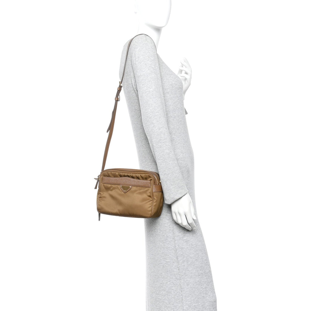 Tessuto Nylon Saffiano Re-Edition 1978 Messenger Bag Sughero