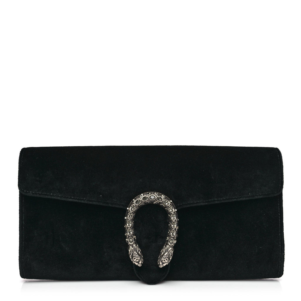 Velvet Dionysus Clutch Black