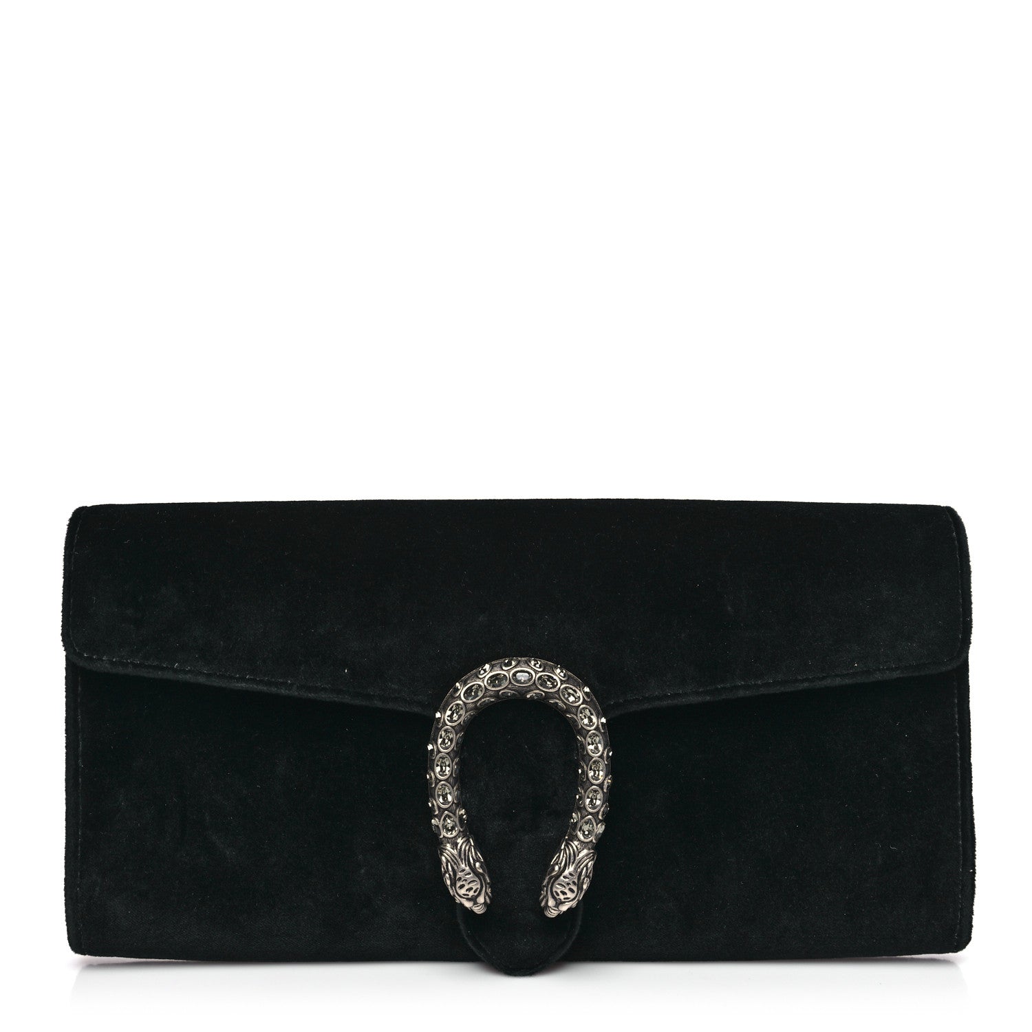 Velvet Dionysus Clutch Black