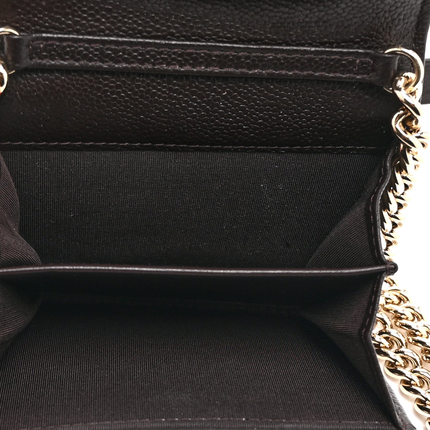 Caviar Quilted Boy  Holder On Chain Black