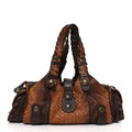 Snakeskin Silverado Shoulder Bag Brown