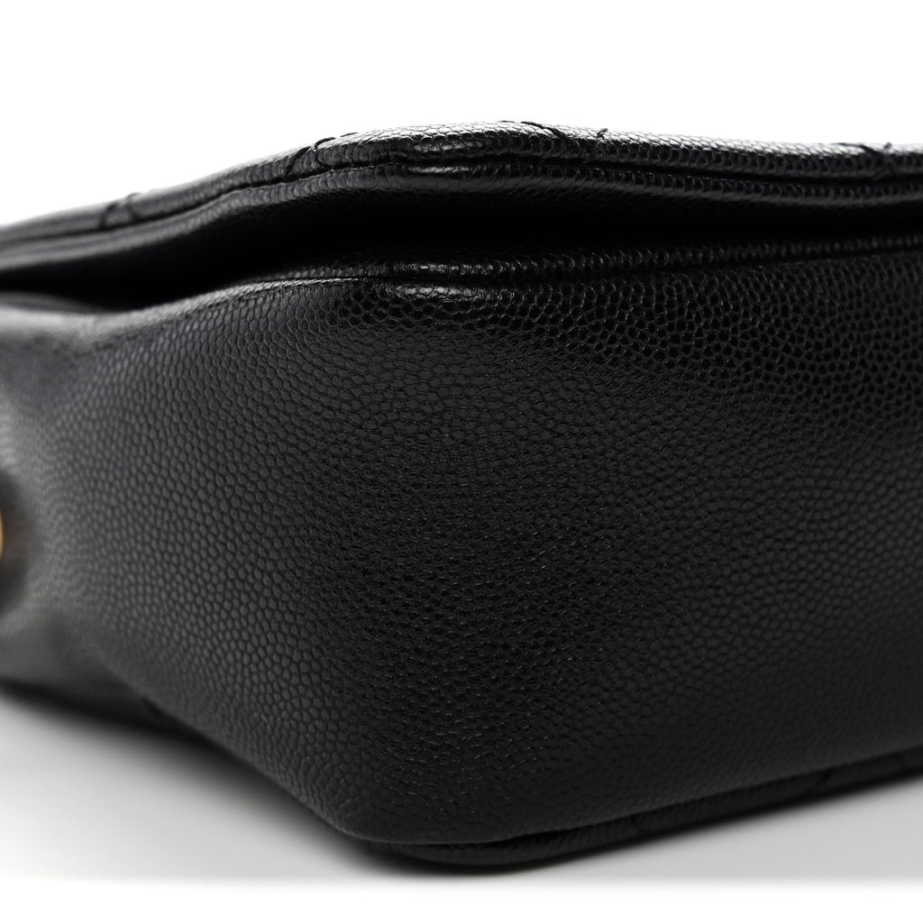 Caviar Quilted Small Fashion Therapy Flap Bag Black