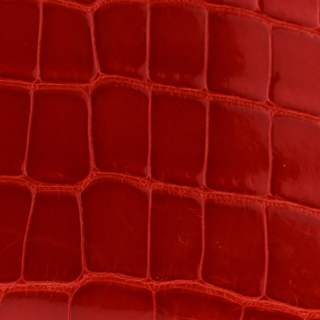 Shiny Alligator Azap Wallet Geranium