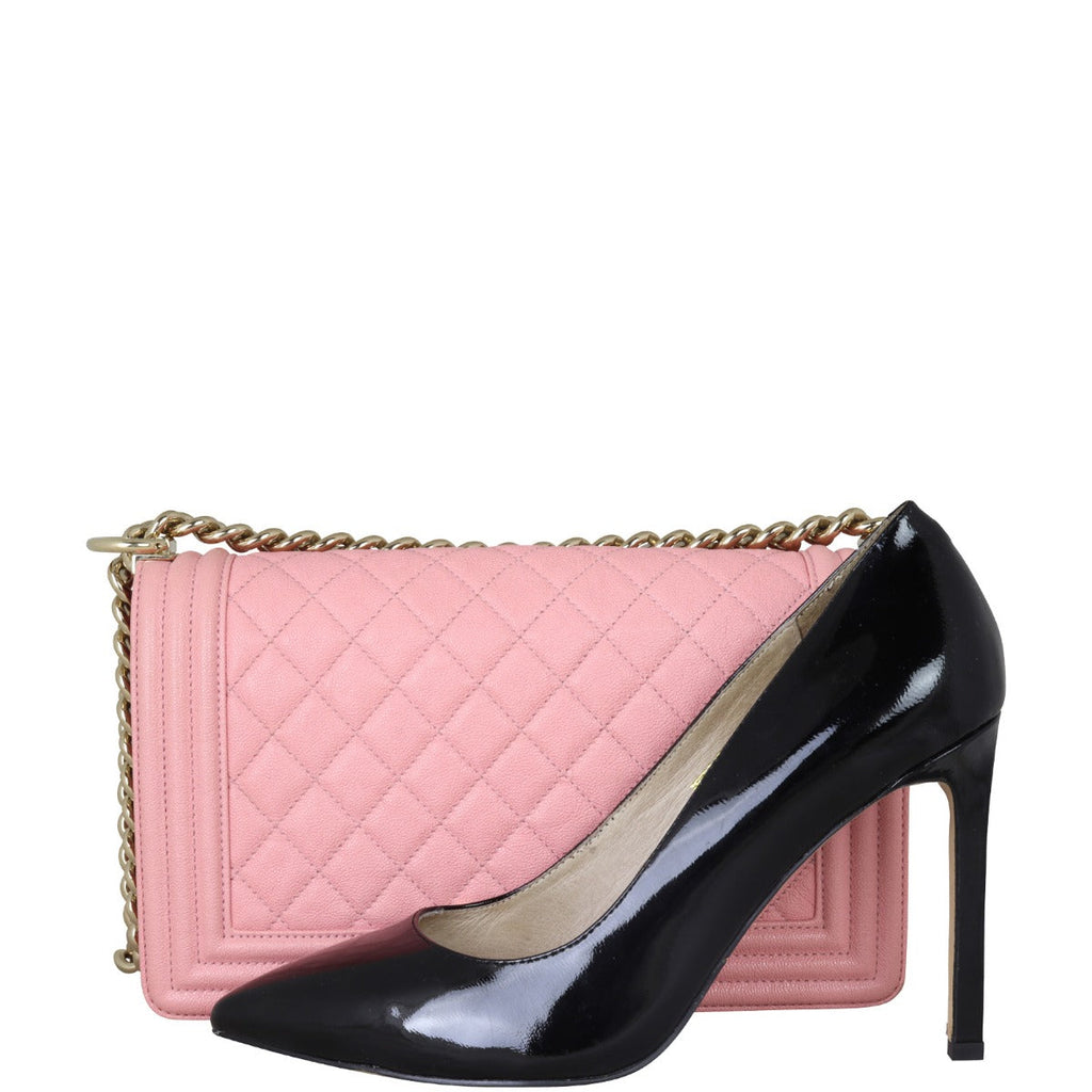 Chanel Boy Old Medium | Pink Caviar