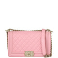 Chanel Boy Old Medium | Pink Caviar