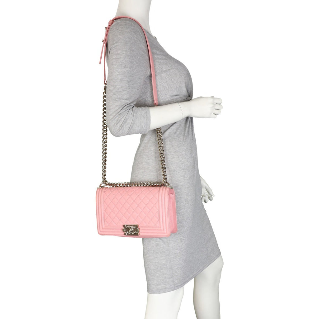 Chanel Boy Old Medium | Pink Caviar