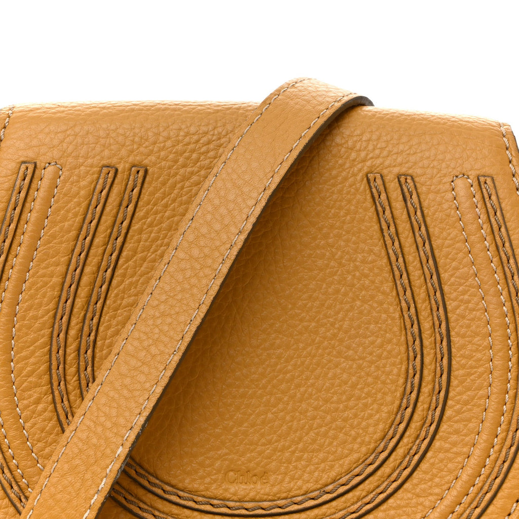 Calfskin Mini Marcie Round Crossbody Bag Dusty Yellow
