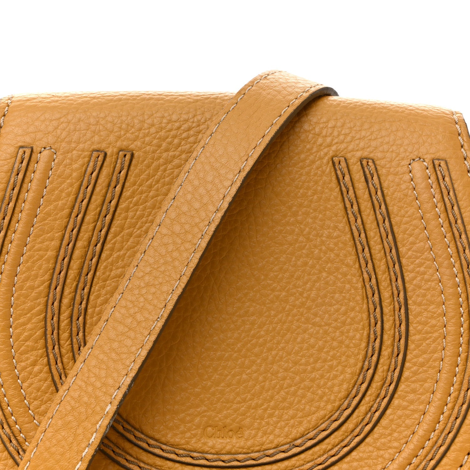 Calfskin Mini Marcie Round Crossbody Bag Dusty Yellow