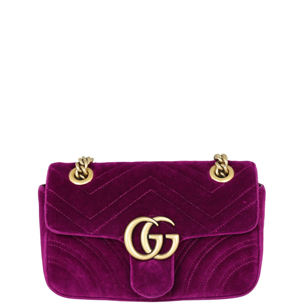 Gucci GG Marmont Mini Velvet Shoulder Bag