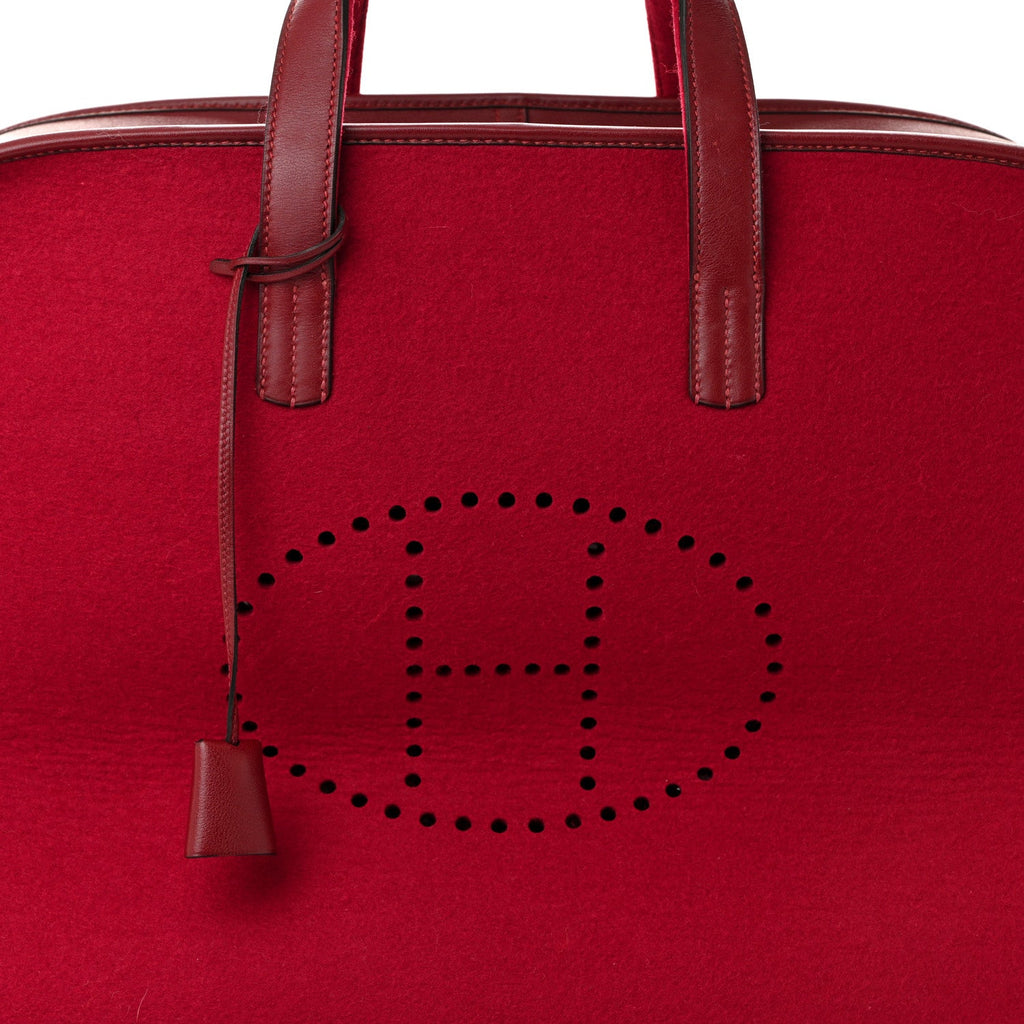 Felt Barenia Feu2Dou Travel Bag Rouge Vif Rouge H