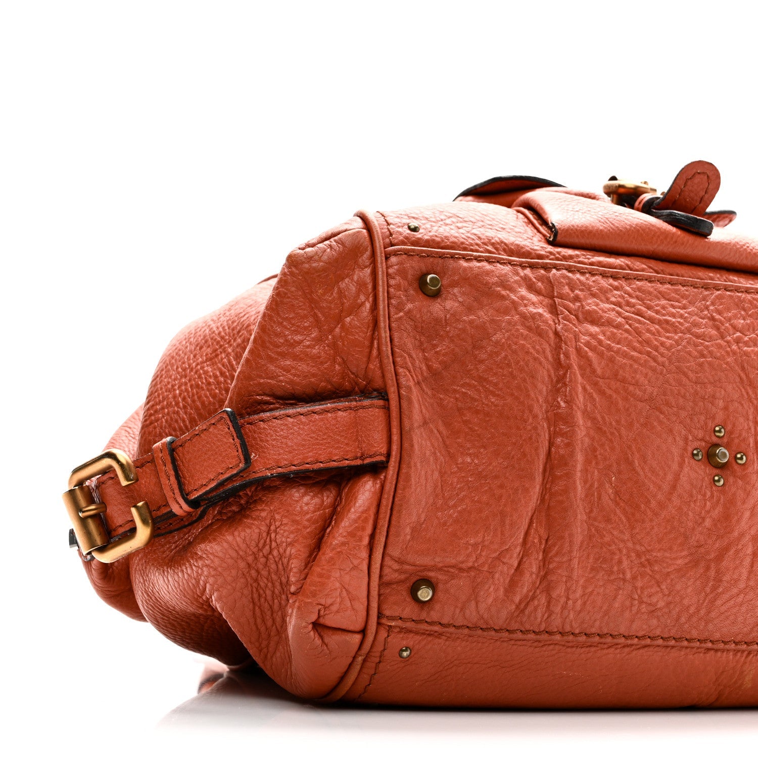 Calfskin Paddington Front Pocket Tote Whiskey