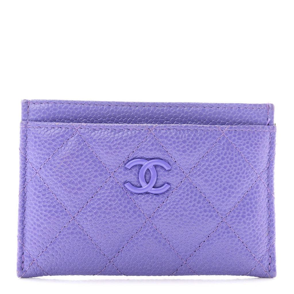 Caviar Quilted Incognito  Holder Purple