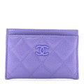 Caviar Quilted Incognito  Holder Purple