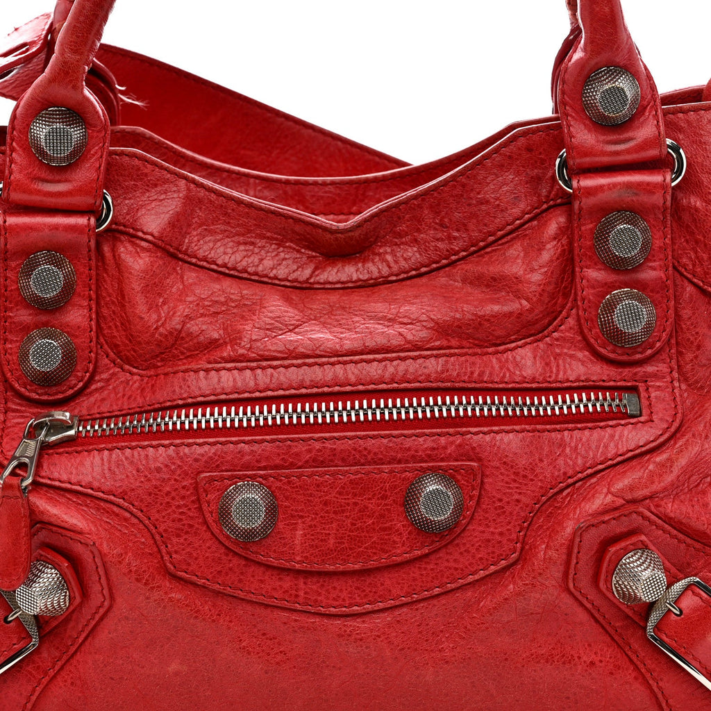 Agneau Giant 21 Silver Hardware City Rouge Coquelicot