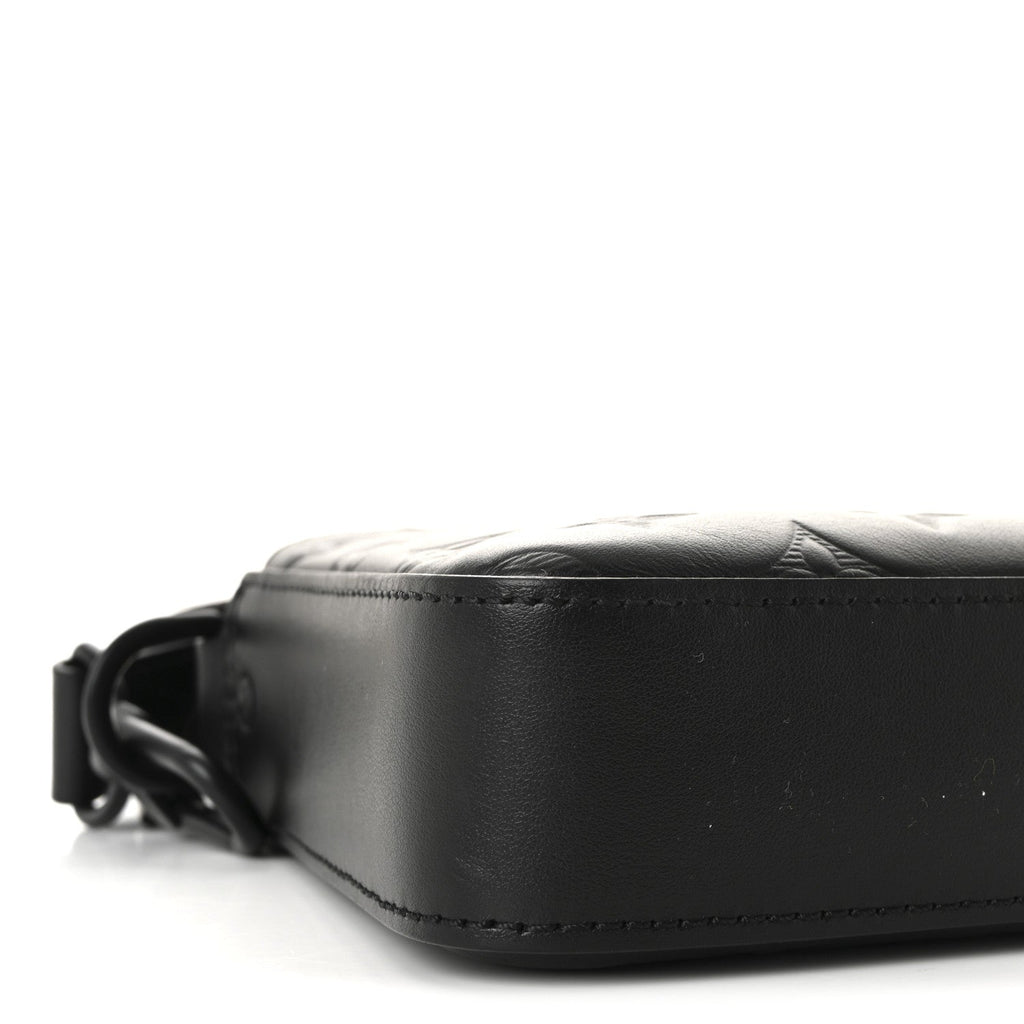 Calfskin Monogram Shadow Duo Messenger Black