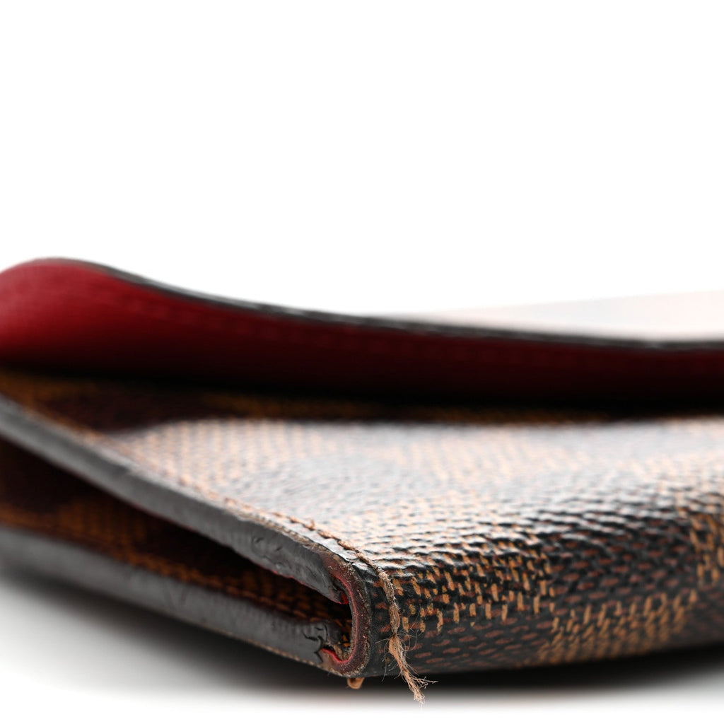 Damier Ebene Josephine Wallet Red