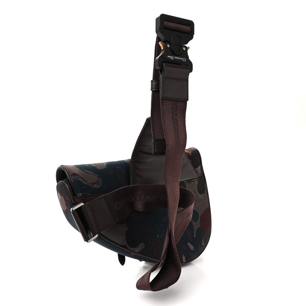 X PETER DOIG Denim Camouflage Saddle Bag Brown