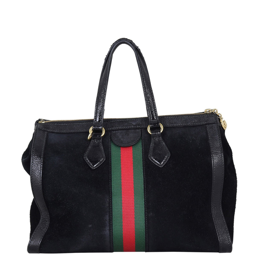 Gucci Ophidia Suede Boston Bag