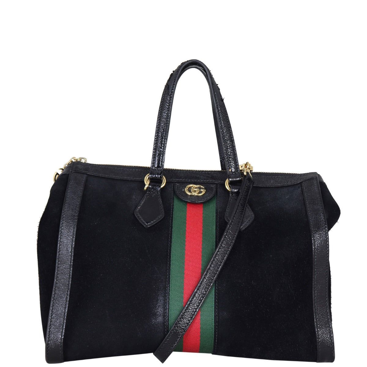 Gucci Ophidia Suede Boston Bag