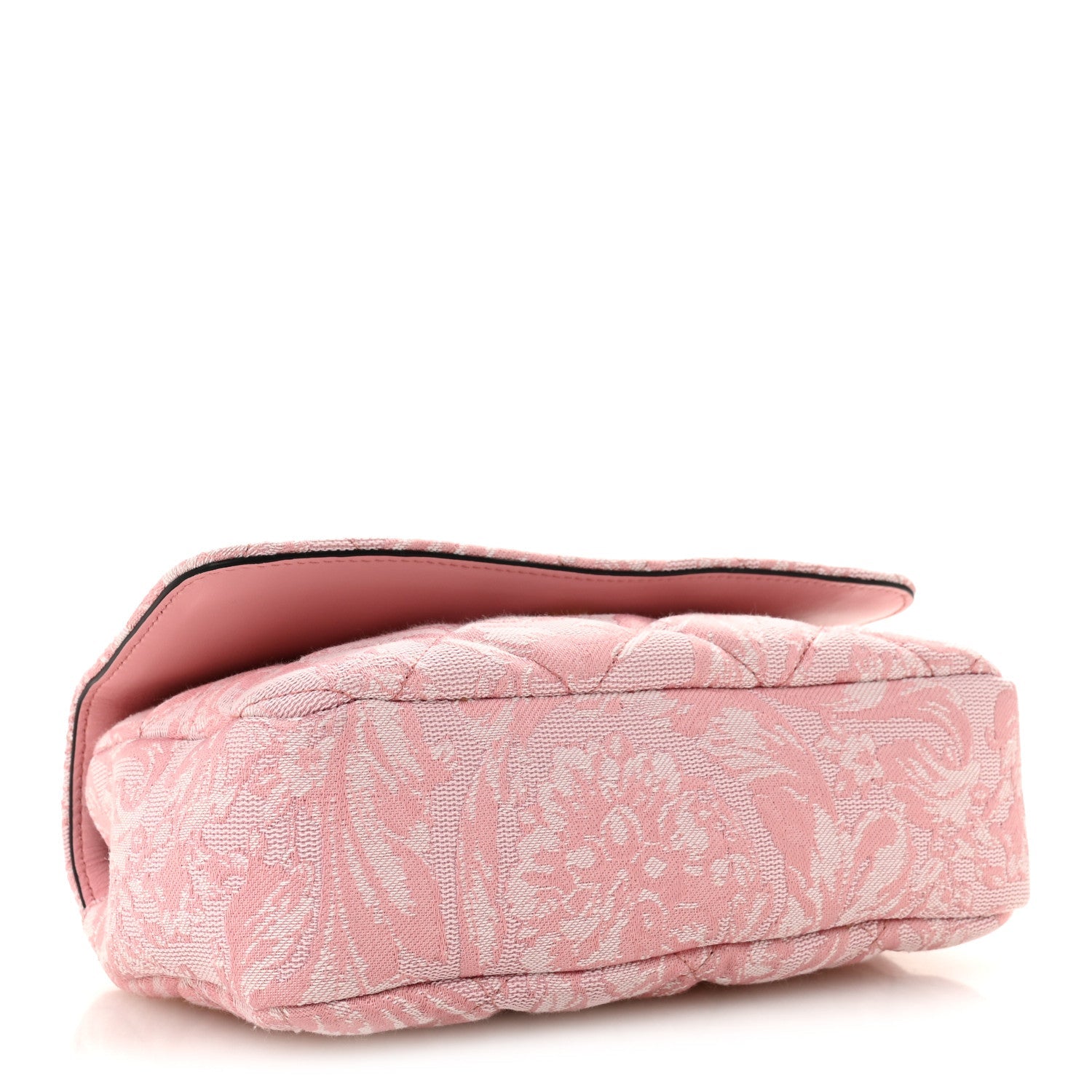 Baroque Jacquard Quilted Small Medusa Shoulder Bag Baby Pink