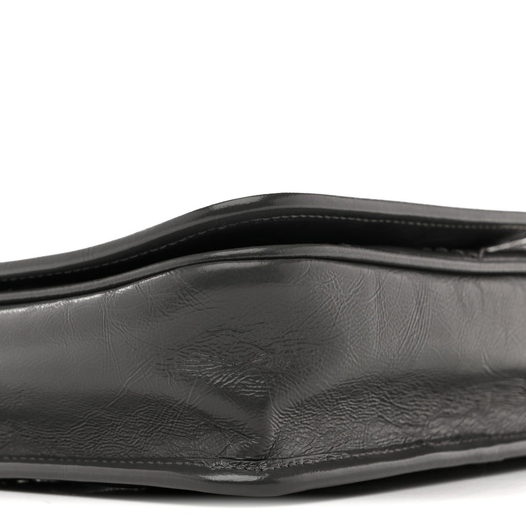 Crinkled Calfskin Matelasse Monogram Niki Chain Wallet Storm