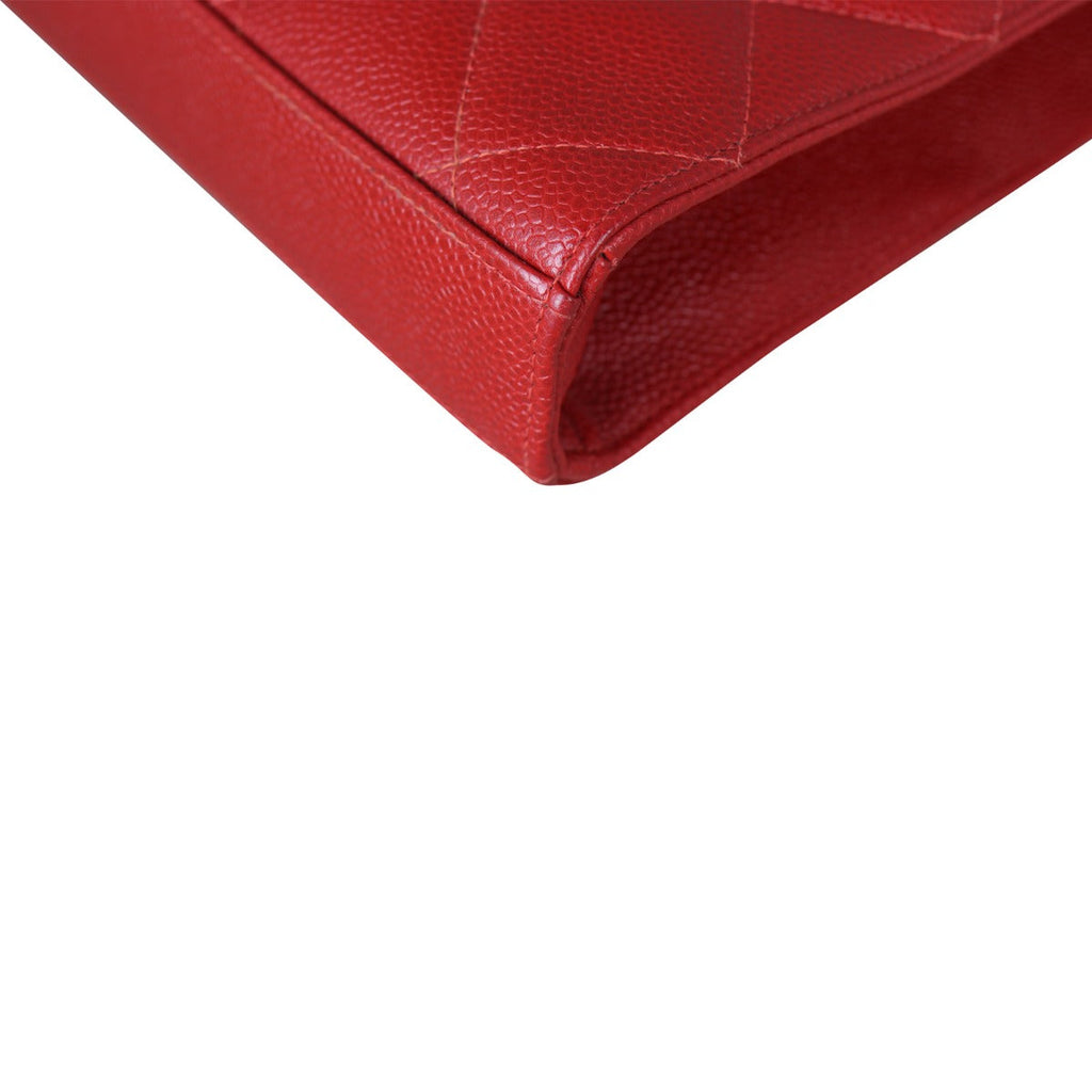 Chanel CC Quilted Briefcase | Red