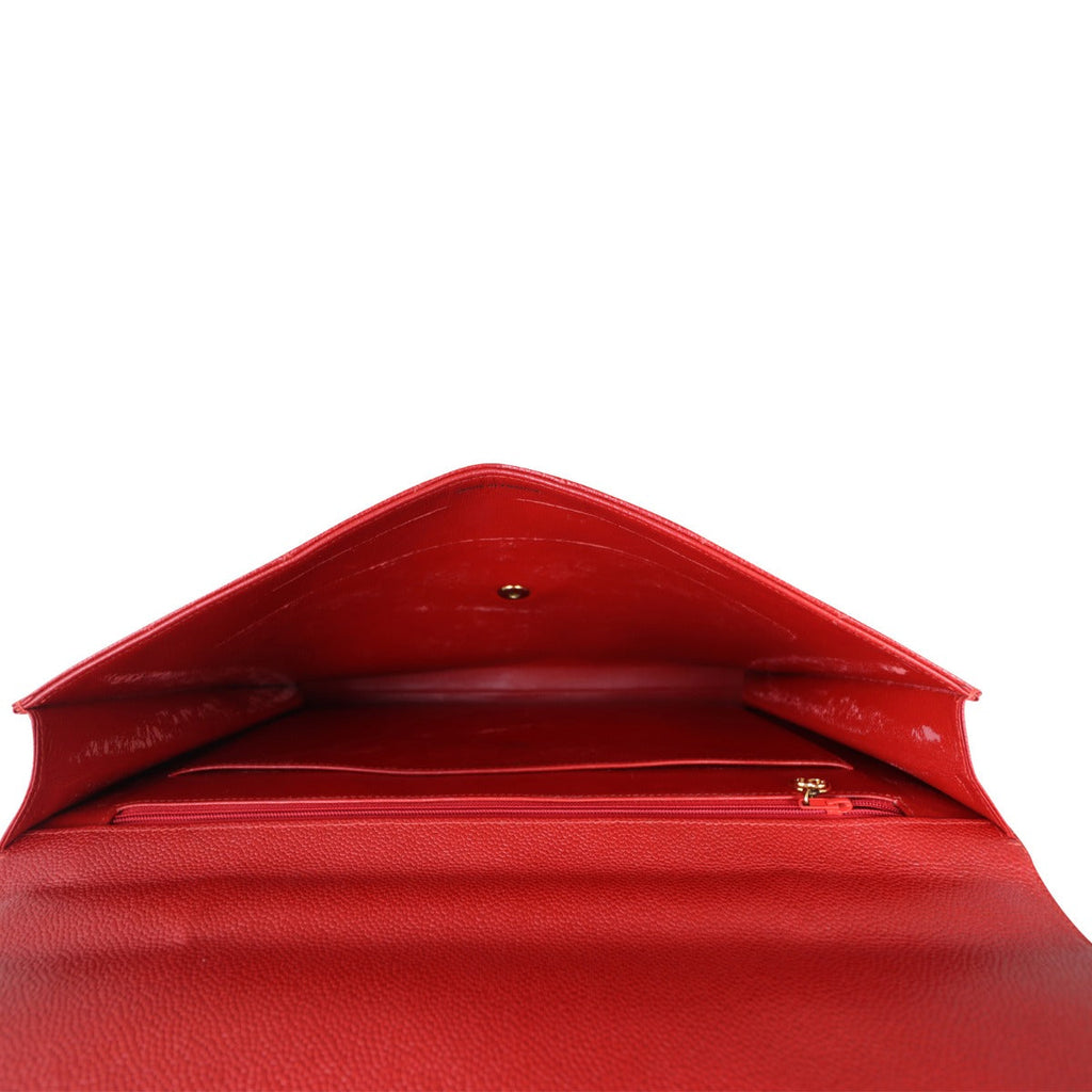 Chanel CC Quilted Briefcase | Red