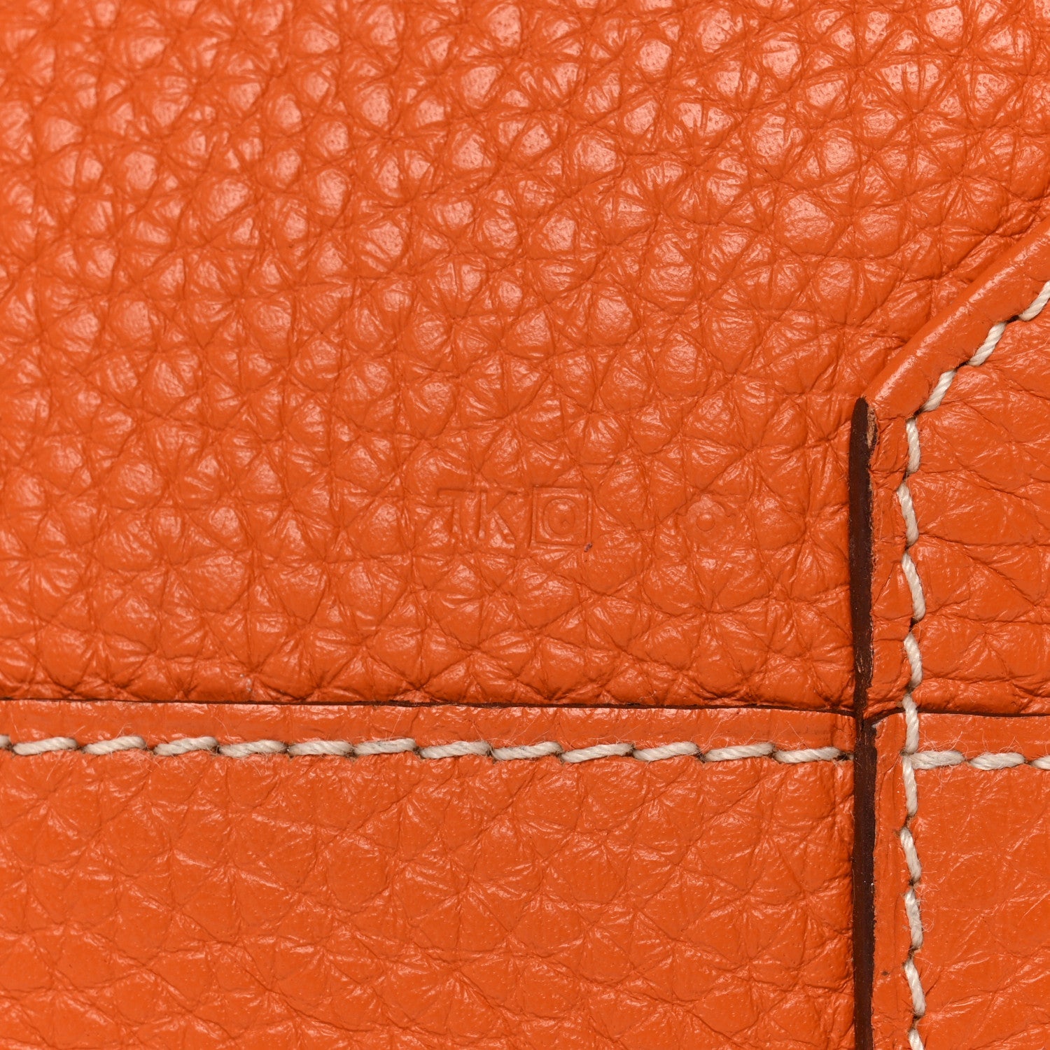 Taurillon Clemence Double Sens 45 Reversible Tote Orange Gold