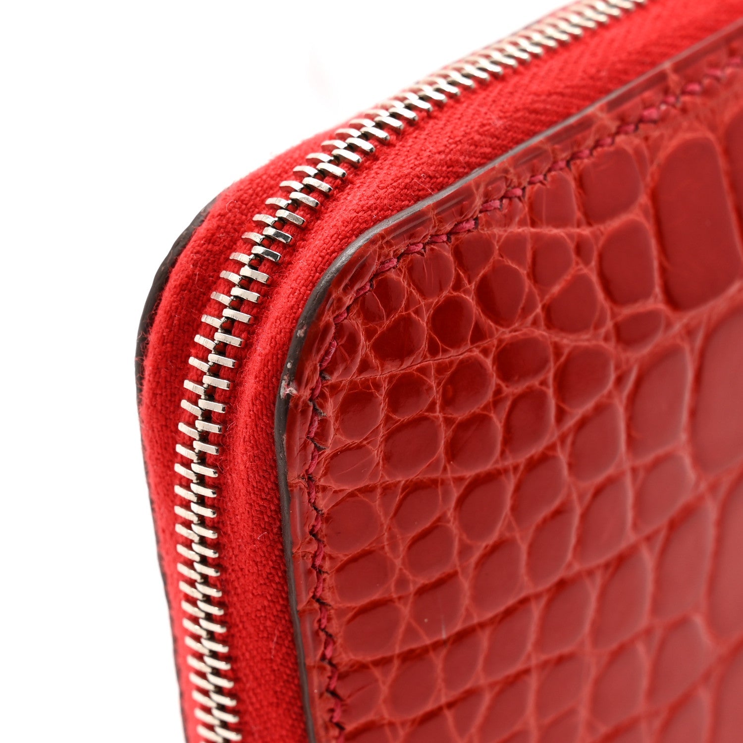 Shiny Alligator Azap Wallet Geranium