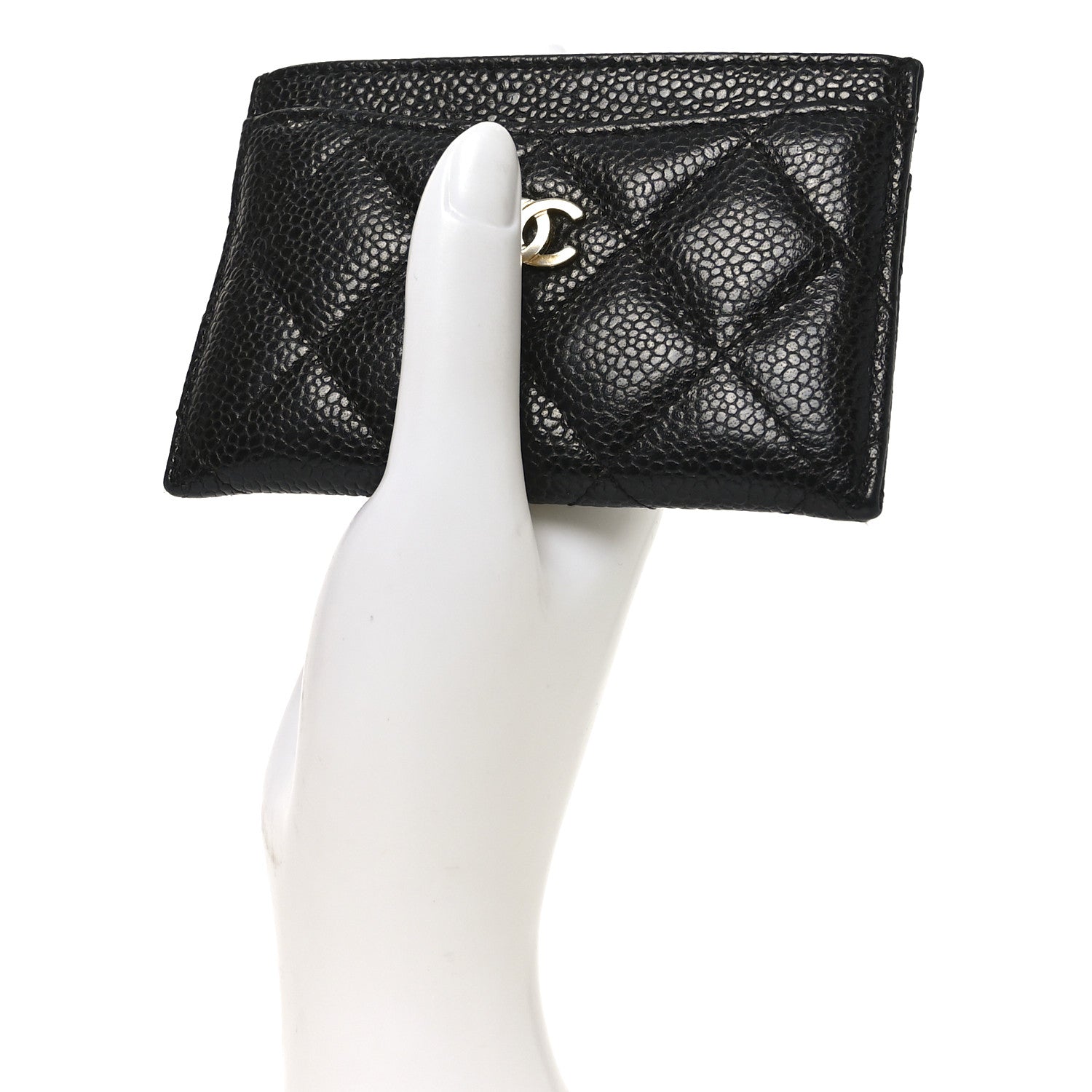 Caviar Quilted  Holder Black