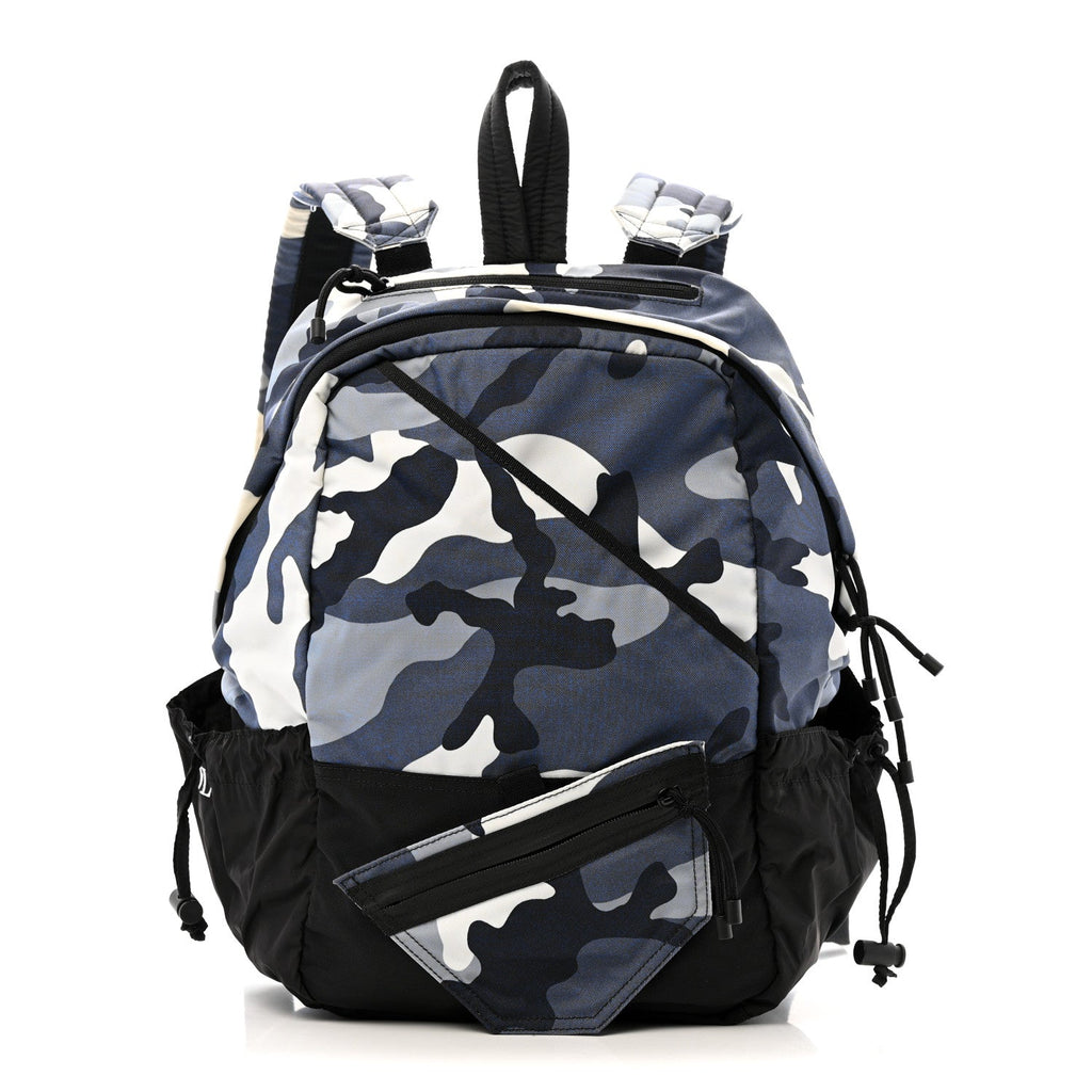 Nylon Camouflage Backpack Blue
