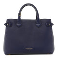 Derby Calfskin House Check Medium Banner Tote Ink Blue