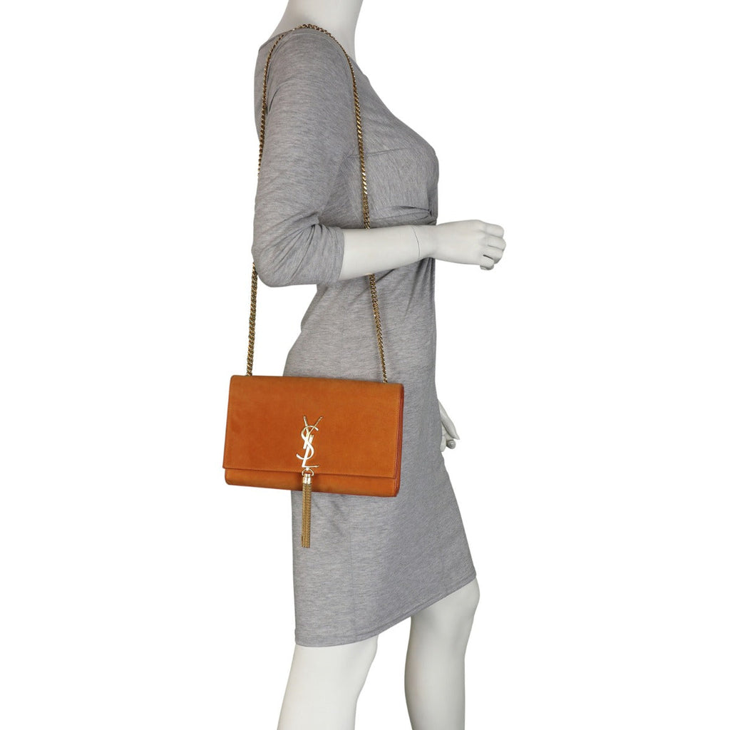 Saint Laurent Kate Tassel Chain Bag Medium Suede