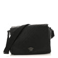 Calfskin Embossed Medusa Messenger Bag Black