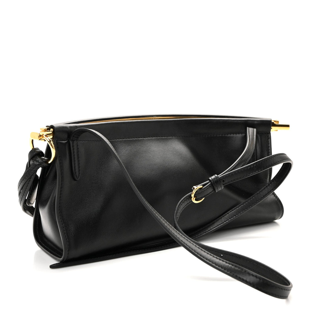 Calfskin Small Le  East West Bag Black