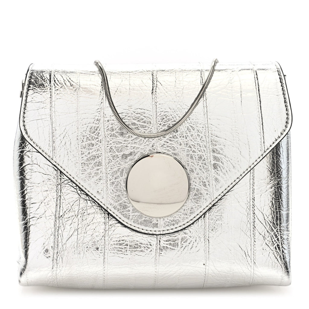 Metallic Eelskin Bobbi Bag Silver