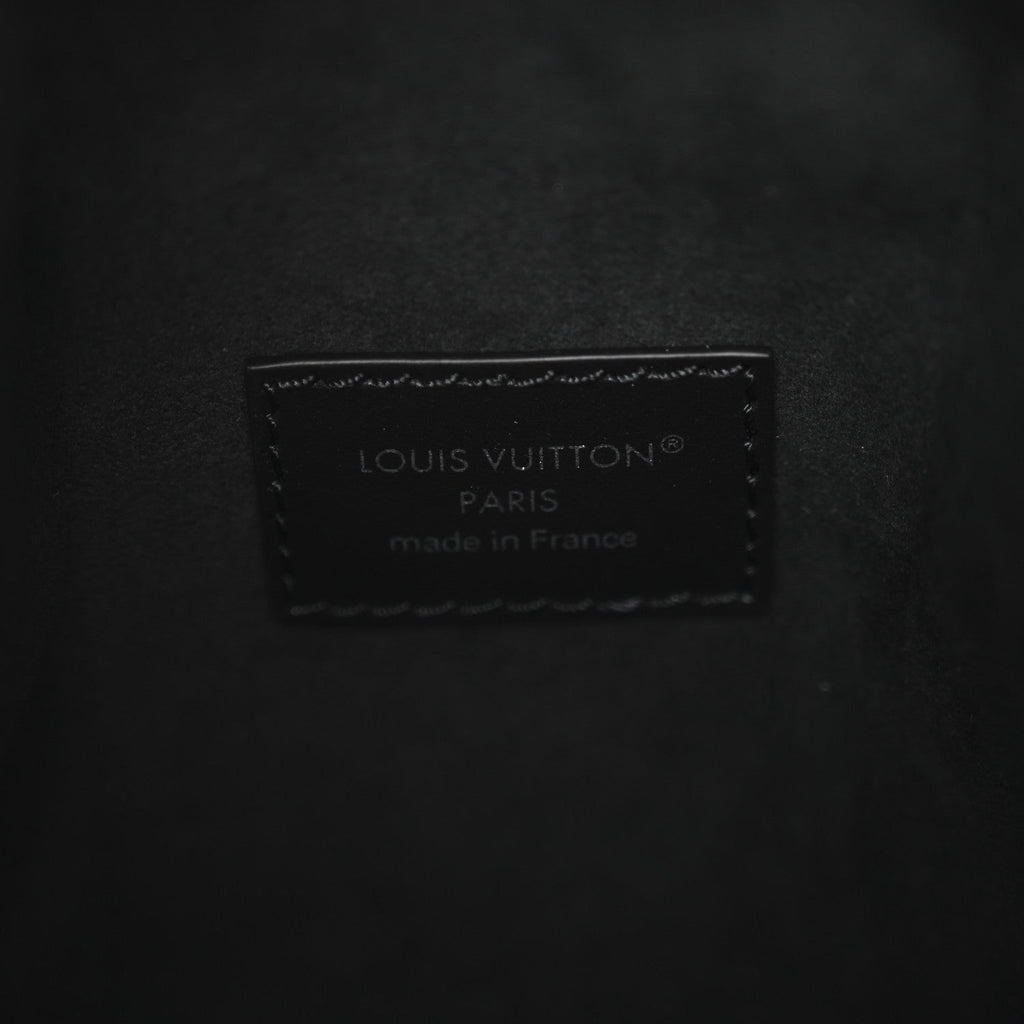 Calfskin Debossed Monogram Side Trunk Black