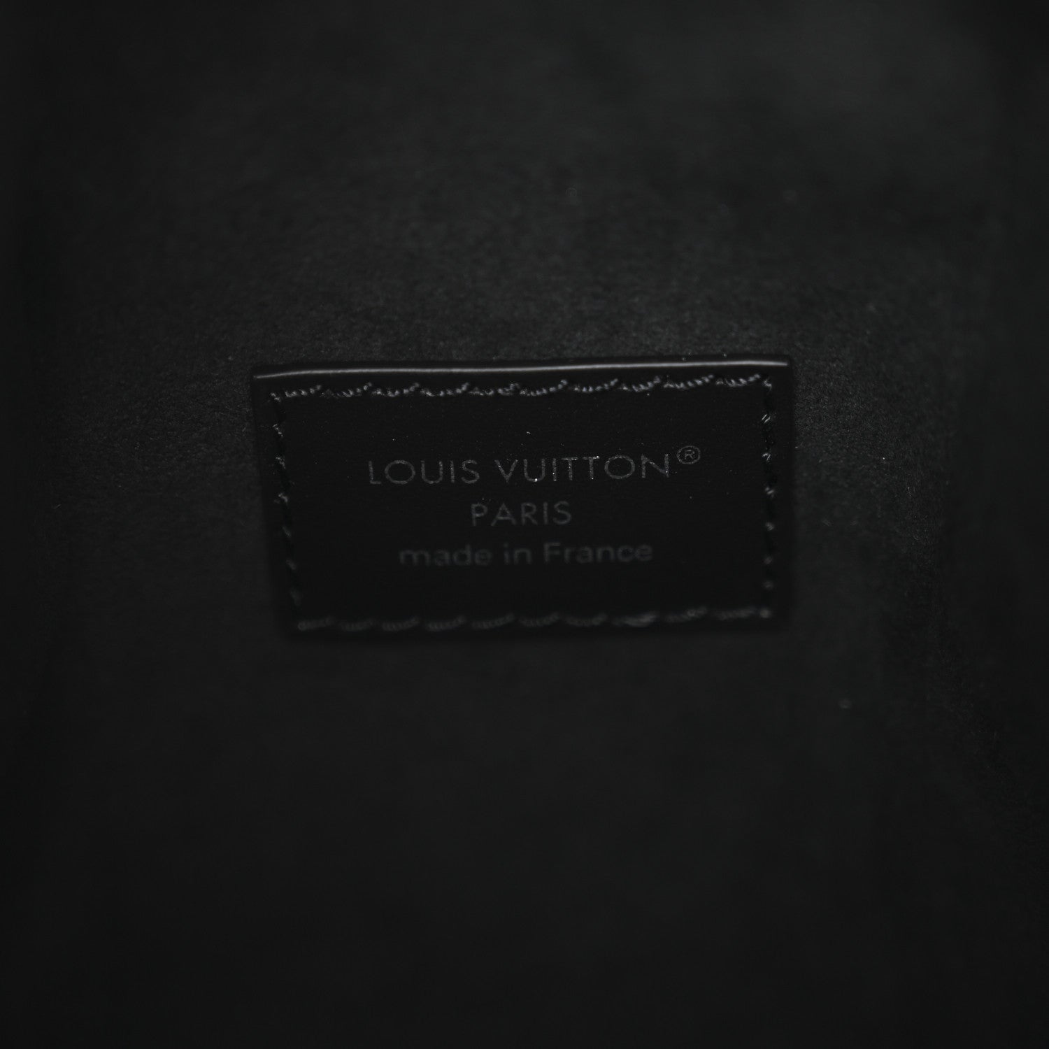 Calfskin Debossed Monogram Side Trunk Black