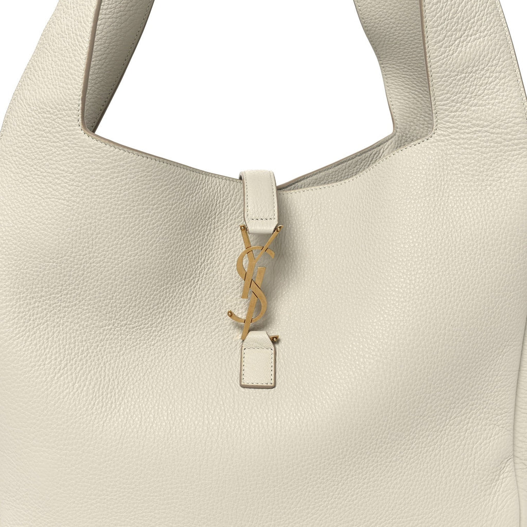 Grained Deerskin Bea Tote Blanc Vintage