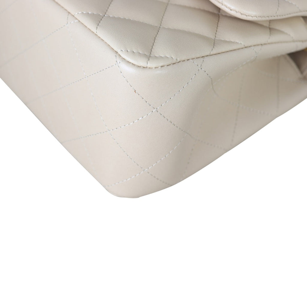 Chanel Classic Double Flap Jumbo | Beige Lambskin Diamond