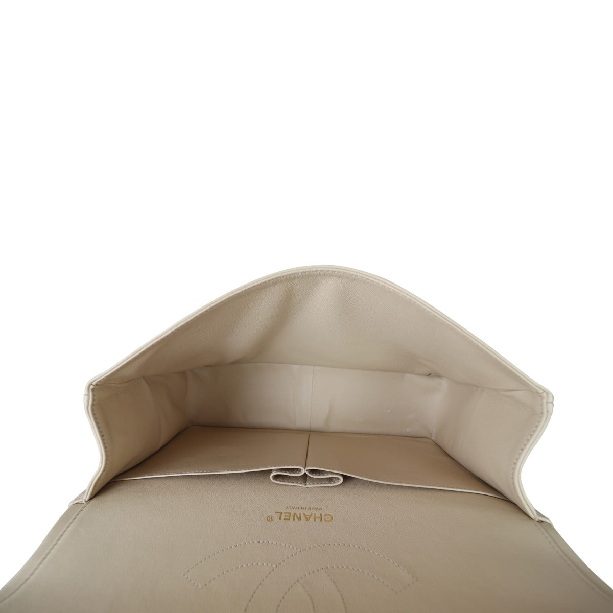 Chanel Classic Double Flap Jumbo | Beige Lambskin Diamond