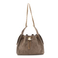 Suede Quilted Small Chanel 25 Handbag Dark Grey