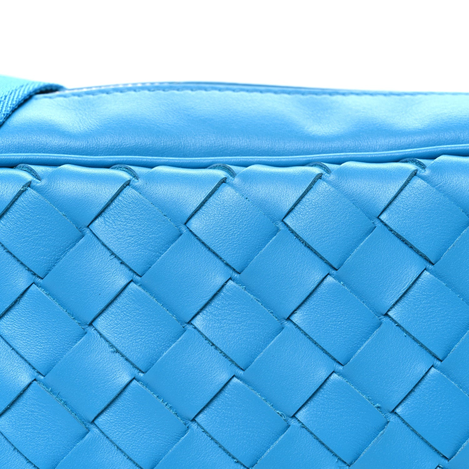 Calfskin Intrecciato Small Camera Bag Pool Blue