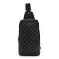 Damier Graphite Avenue Sling Bag Onyx Silver