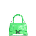 Balenciaga Top Handle Hourglass XS in Tempete, Exotic Effect Leather