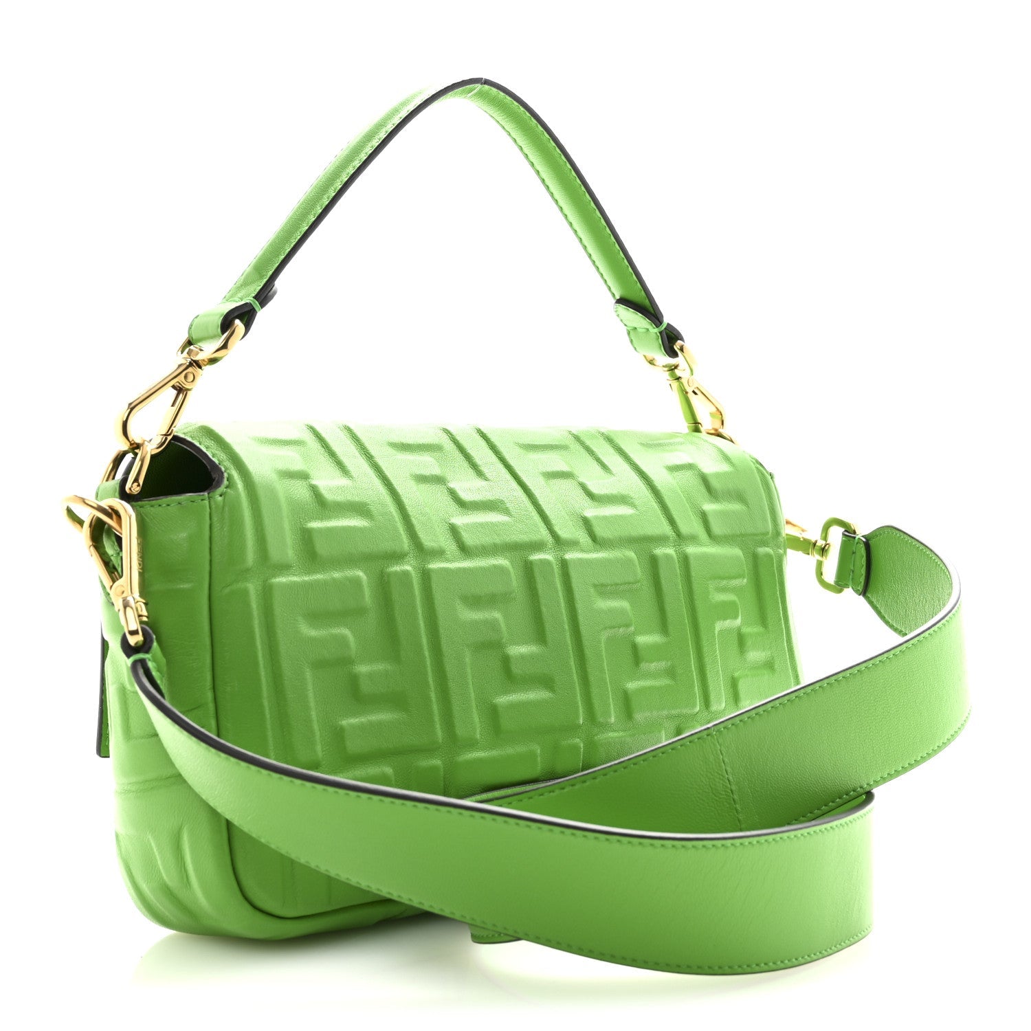 Nappa FF 1974 Embossed Baguette Tomatillo