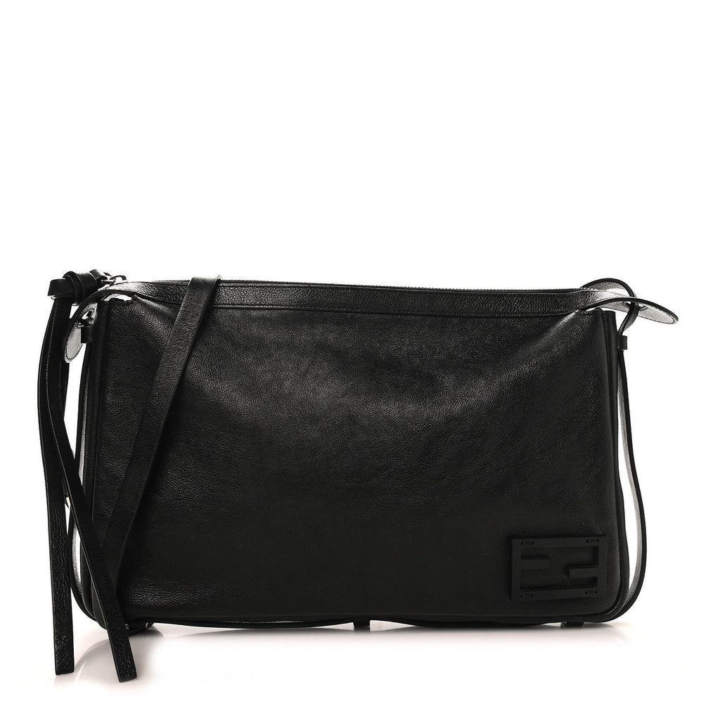 Vitello Medium Simply Fendi Shoulder Bag Black